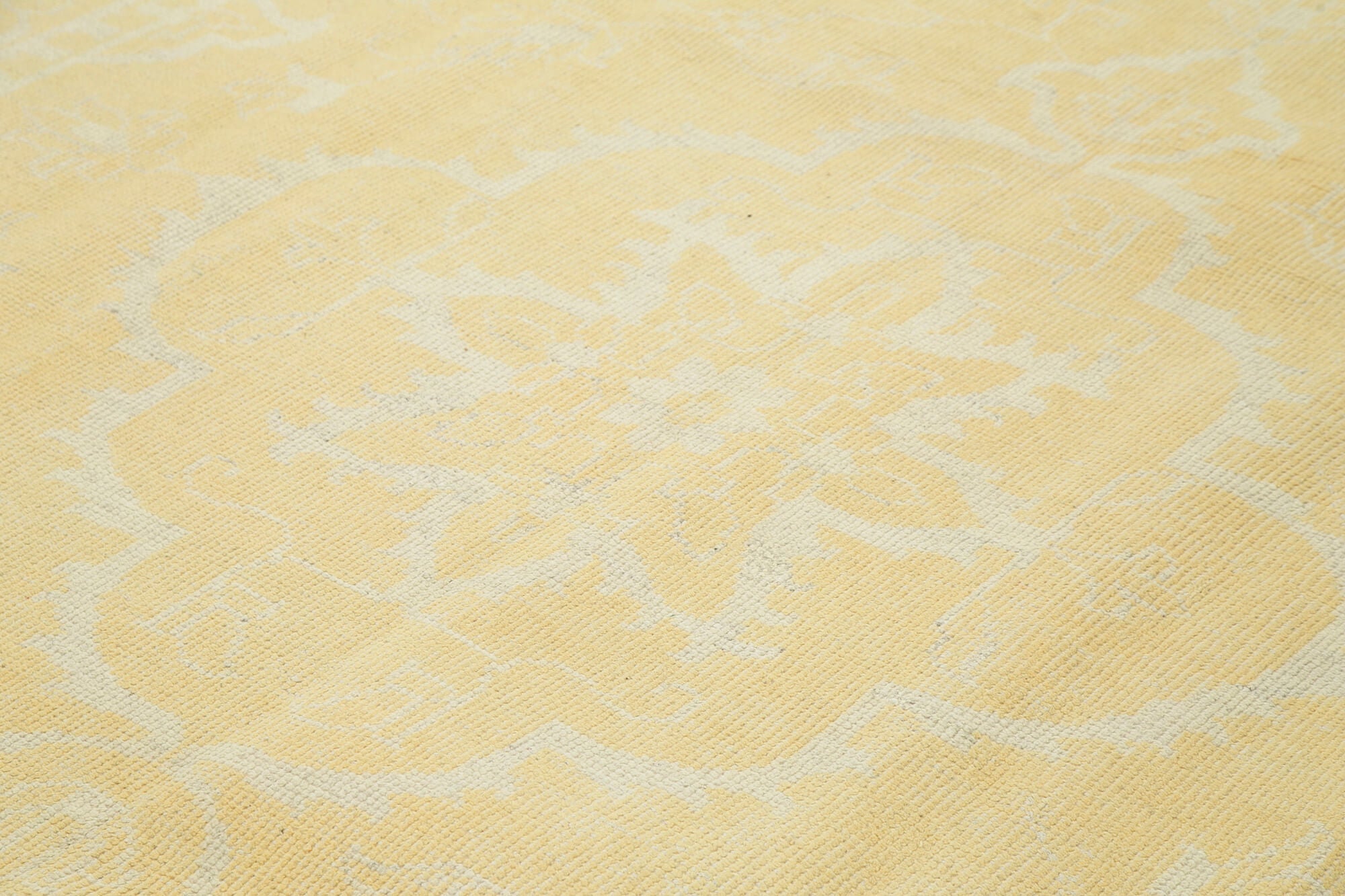 Handmade Wool Area Rug - Tebriz Classic Yellow Cotton Wool Rug 8x12 by Agacan