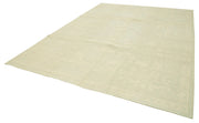 Handmade Area Rug | Classic Beige Vintage Wool Cotton Carpet 8'11''x12'1''
