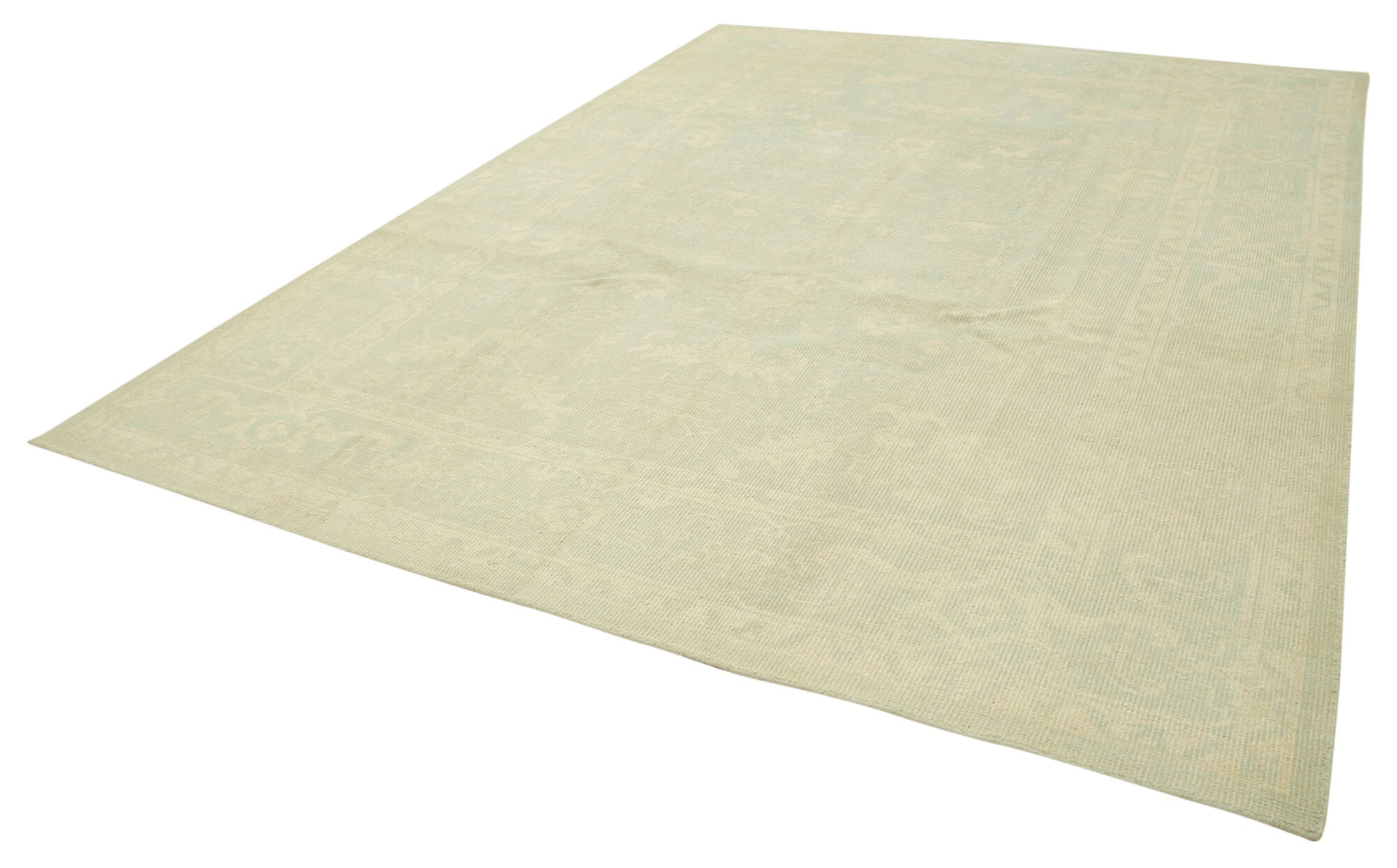 Handmade Area Rug – Classic Beige Cotton Wool Vintage Turkish Carpet 8'11''x12'