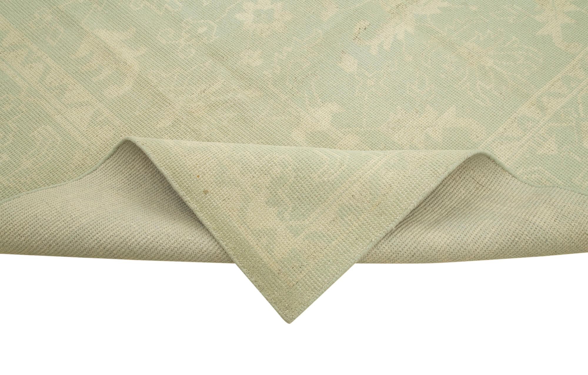 Handmade Area Rug – Classic Beige Cotton Wool Vintage Turkish Carpet 8'11''x12'