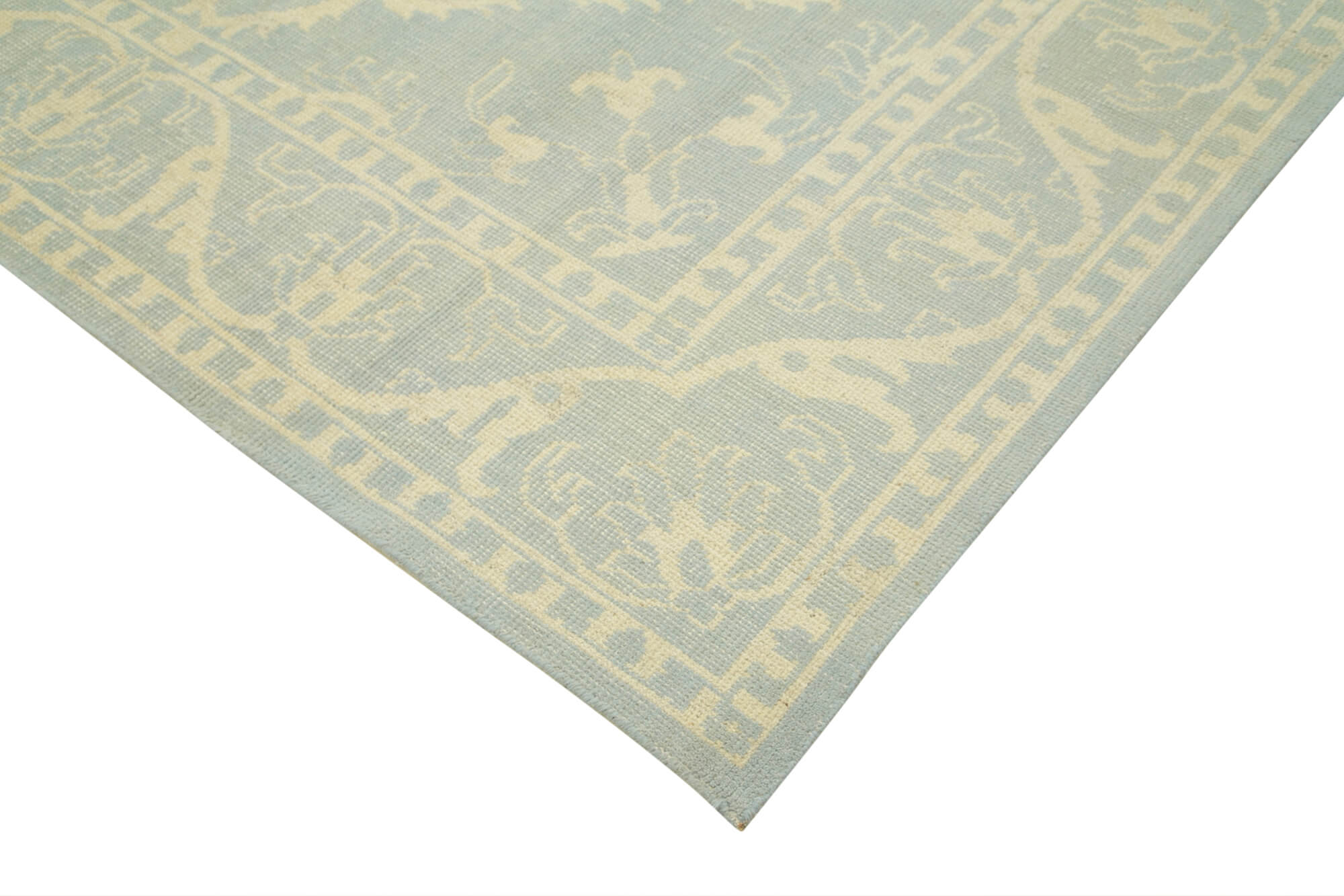 Handmade Wool Area Rug – Tebriz Classic Beige Cotton Wool Rug 8'9''x11'11''