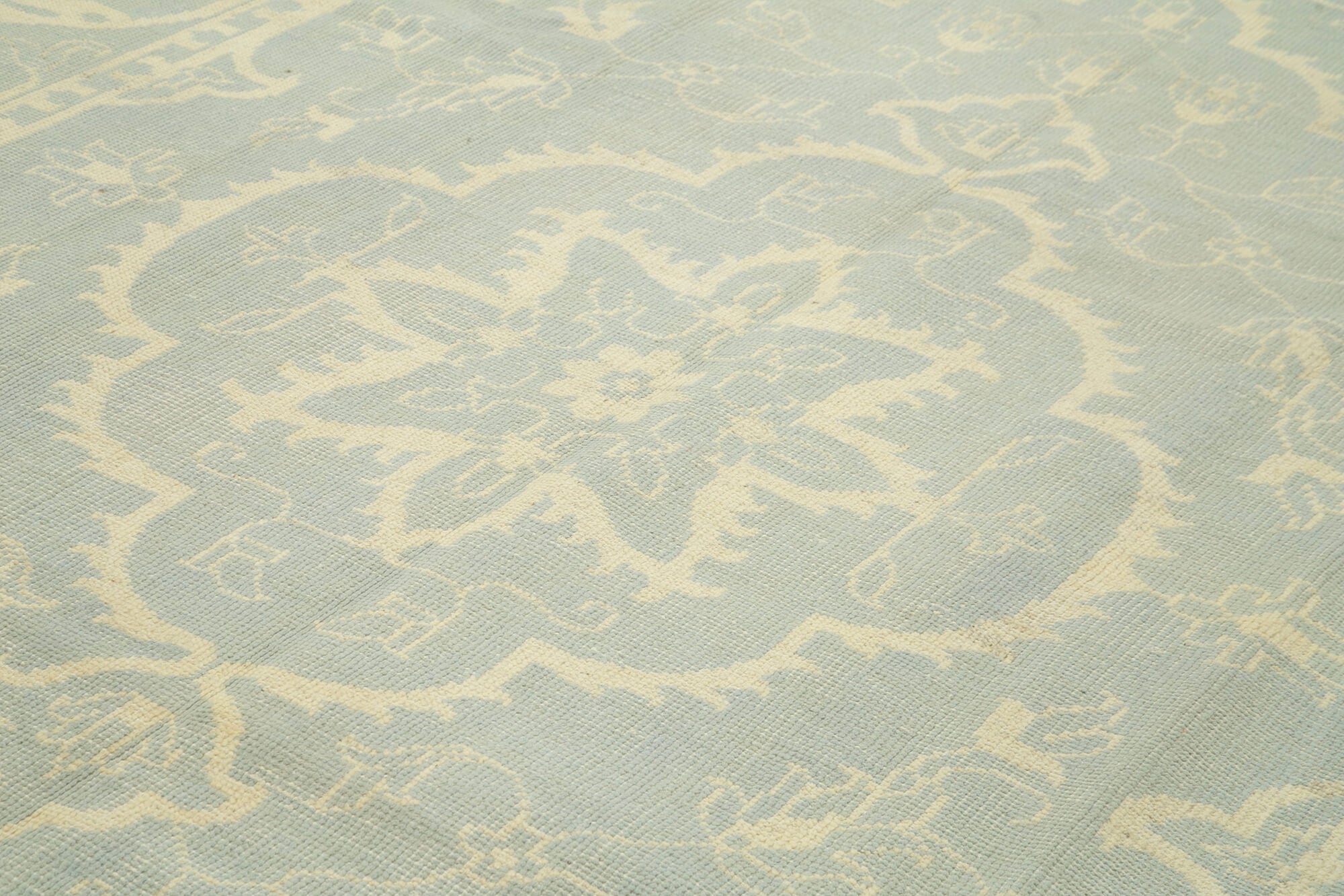 Handmade Wool Area Rug – Tebriz Classic Beige Cotton Wool Rug 8'9''x11'11''