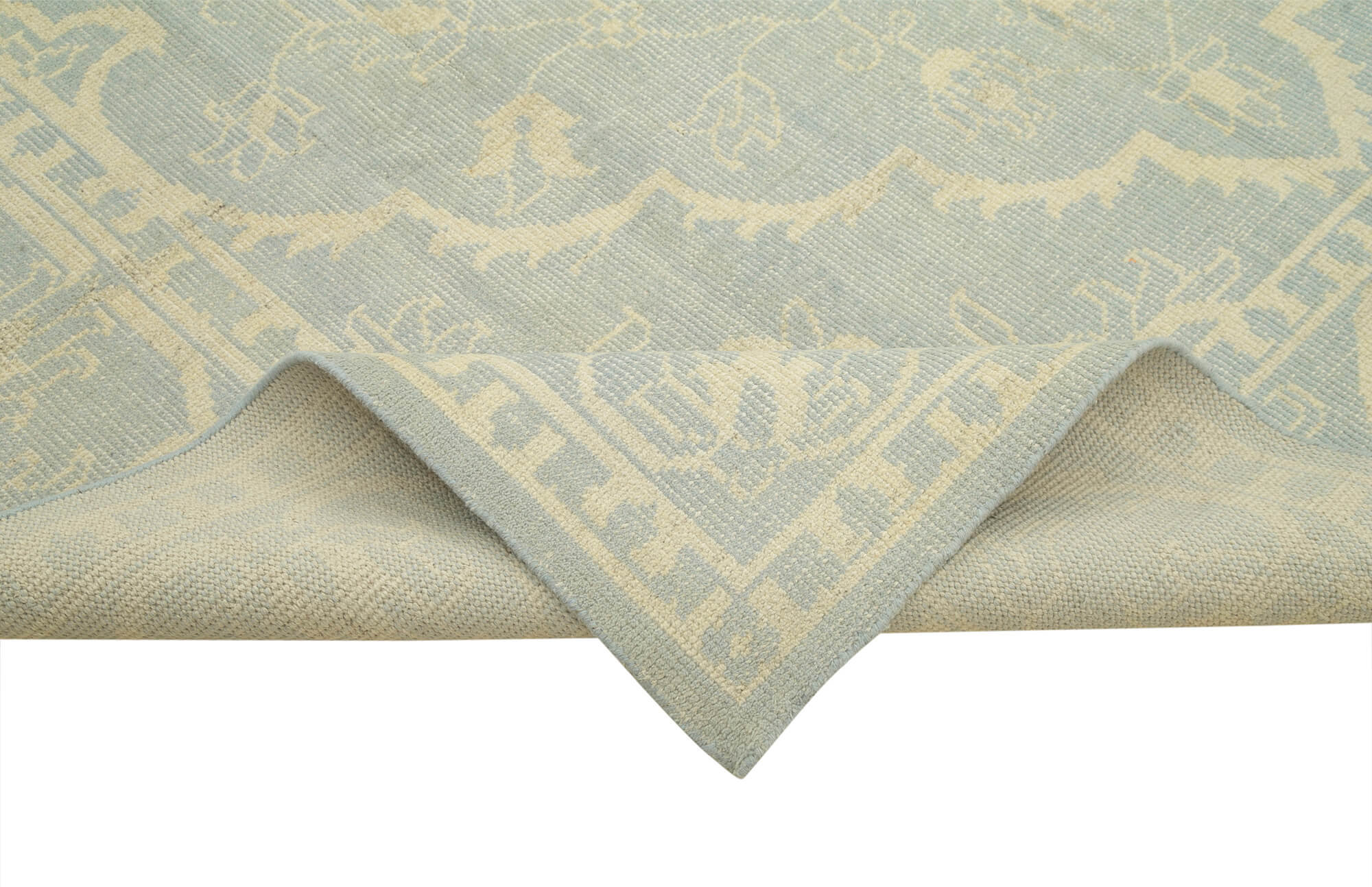 Handmade Wool Area Rug – Tebriz Classic Beige Cotton Wool Rug 8'9''x11'11''