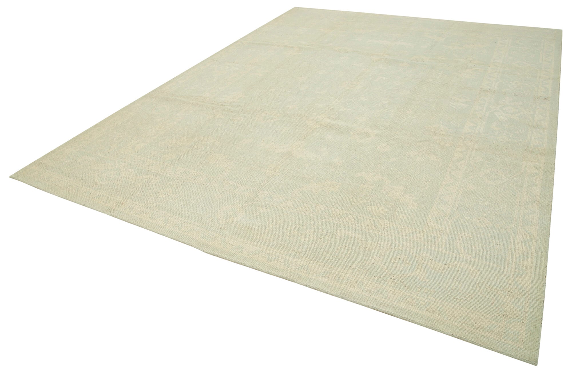 Handmade Wool Area Rug | Tebriz Beige Classic Cotton & Wool Vintage Carpet