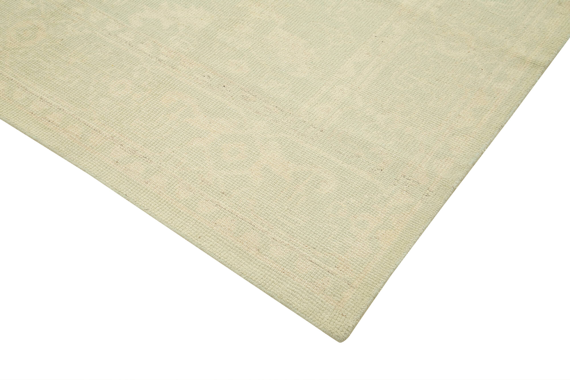Handmade Wool Area Rug – Classic Beige Cotton Wool Rug 7'11''x10'1'' Turkish Vintage