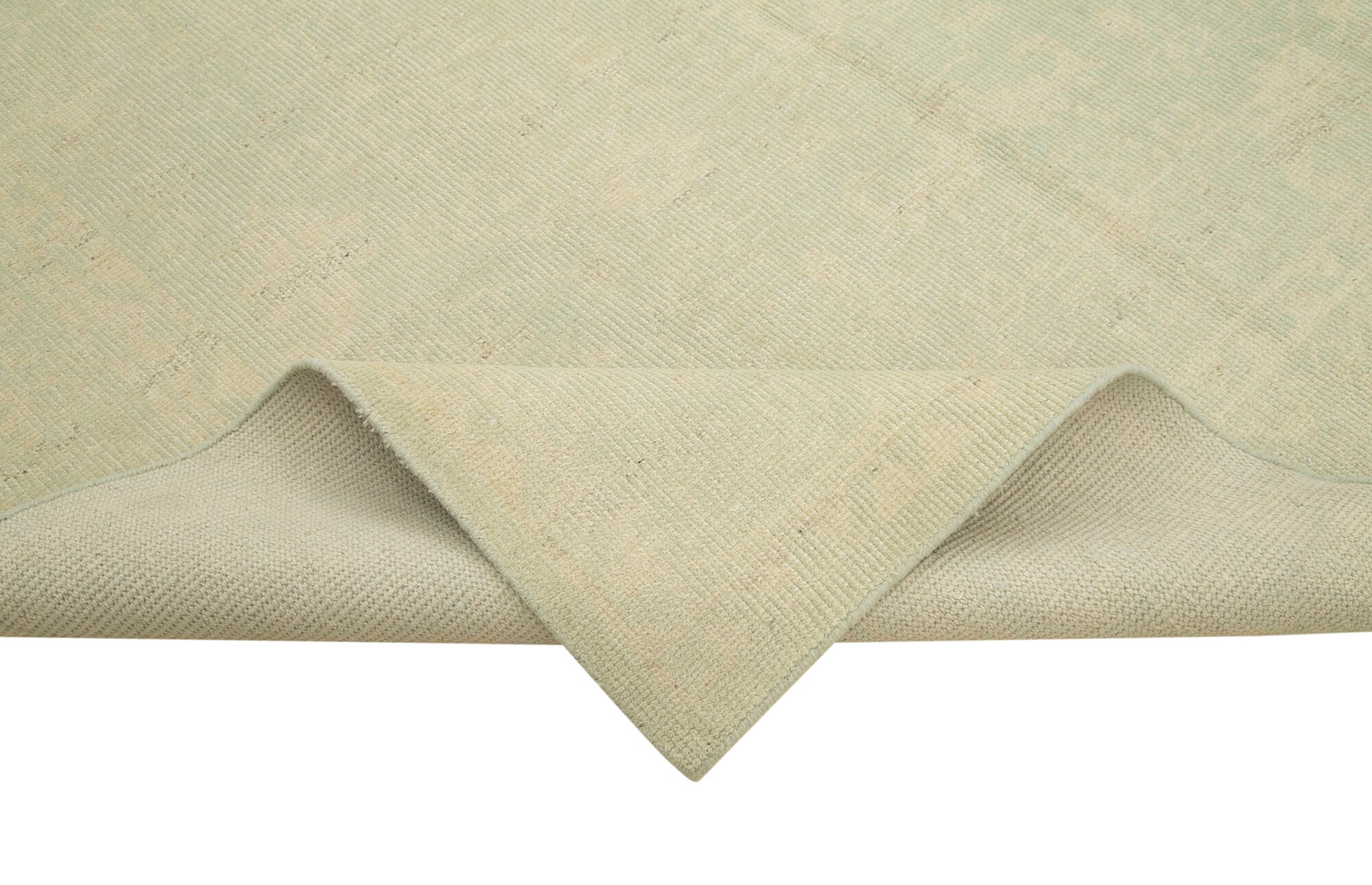 Handmade Wool Area Rug – Classic Beige Cotton Wool Rug 7'11''x10'1'' Turkish Vintage