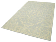 Handmade Wool Area Rug – Classic Beige Carpet, Durable Cotton Weave, 4'11''x8'1''