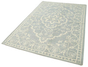 Handmade Wool Area Rug – Classic Beige Cotton Wool Rug 5'1" x 8'0" | Durable Turkish Carpet