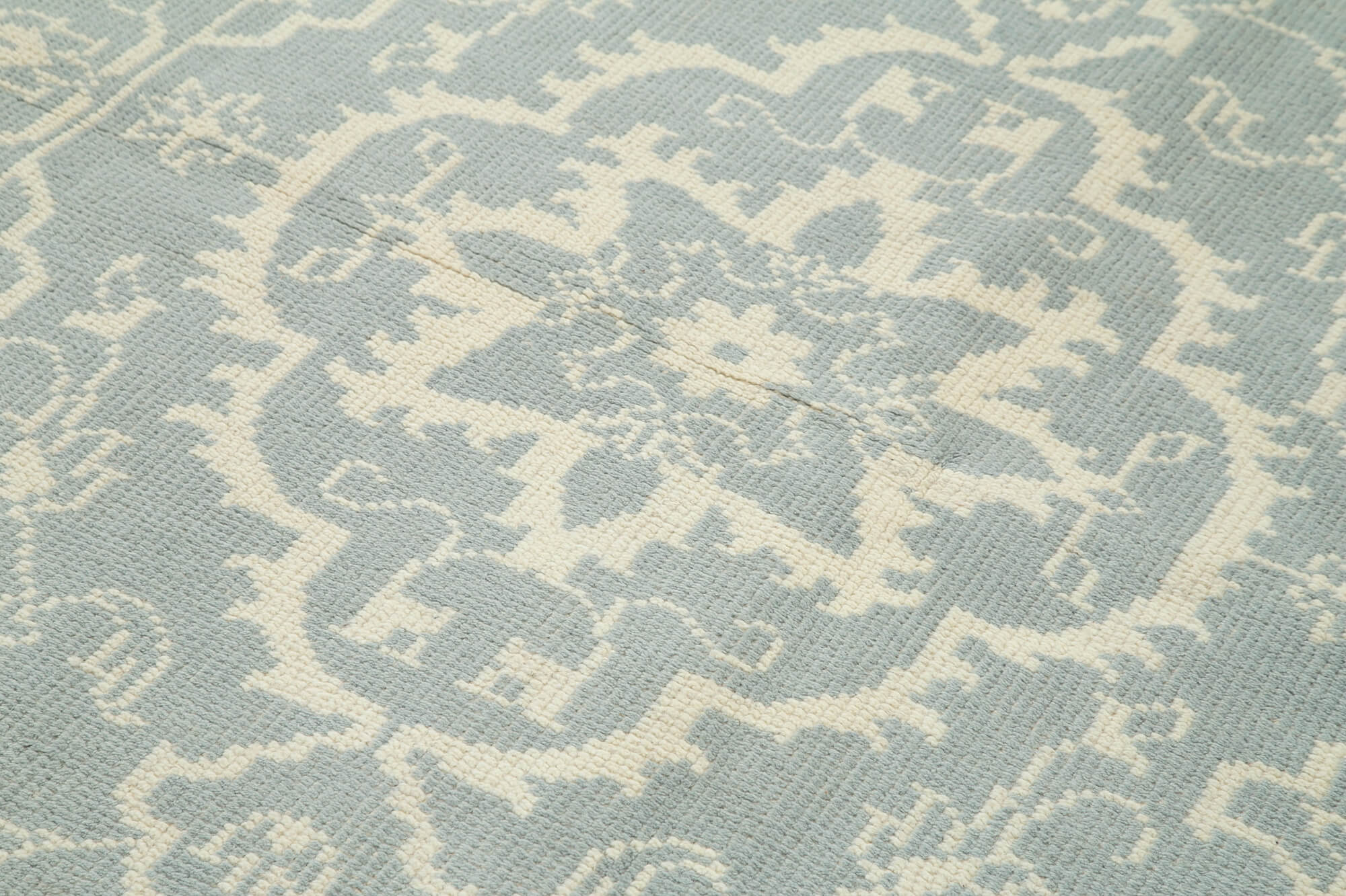 Handmade Wool Area Rug – Classic Beige Cotton Wool Rug 5'1" x 8'0" | Durable Turkish Carpet