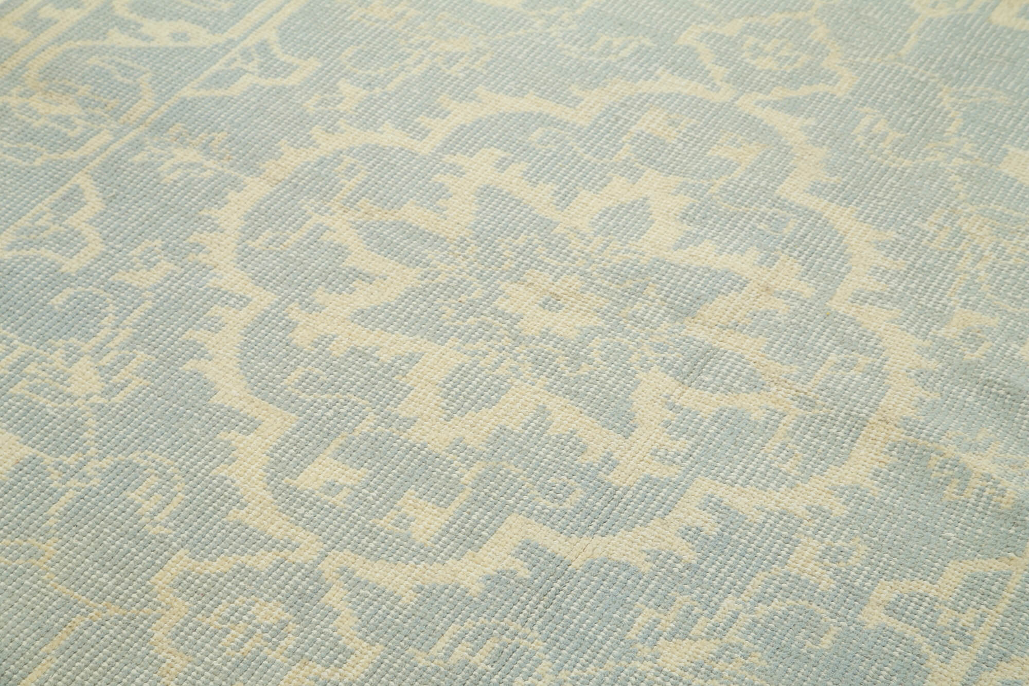 Handmade Wool Area Rug – Vintage Turkish Carpet Beige Wool Classic Cotton Rug 4'11''x7'10''
