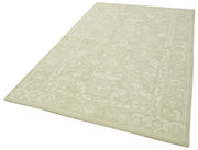 Handmade Wool Area Rug – Classic Beige Turkish 5x8 Cotton Wool Rug