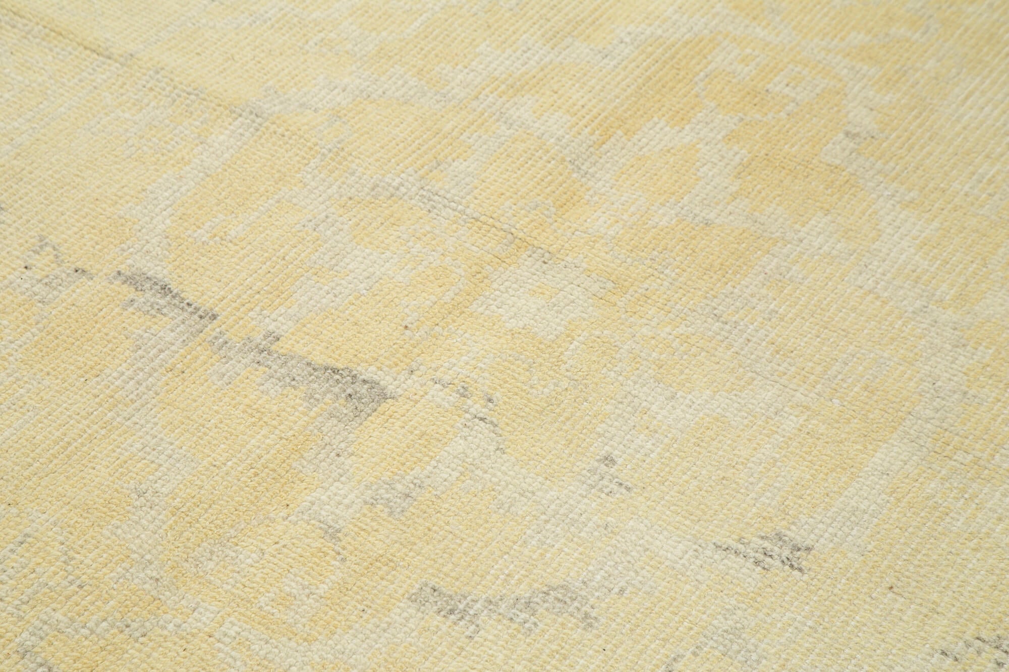 Handmade Wool Area Rug – Classic Yellow Vintage Turkish Rug 5'0''x7'10''