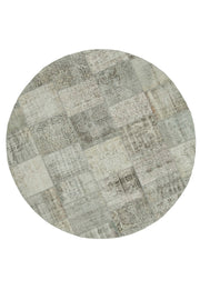 Handmade Patchwork Rug – Kirk Yama Grey Cotton Wool Area Rug 8'1'' x 8'1''