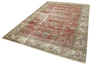 Handmade Wool Area Rug – Vintage Cotton Rug Beige 6'9''x10'4'' Classic Living Room