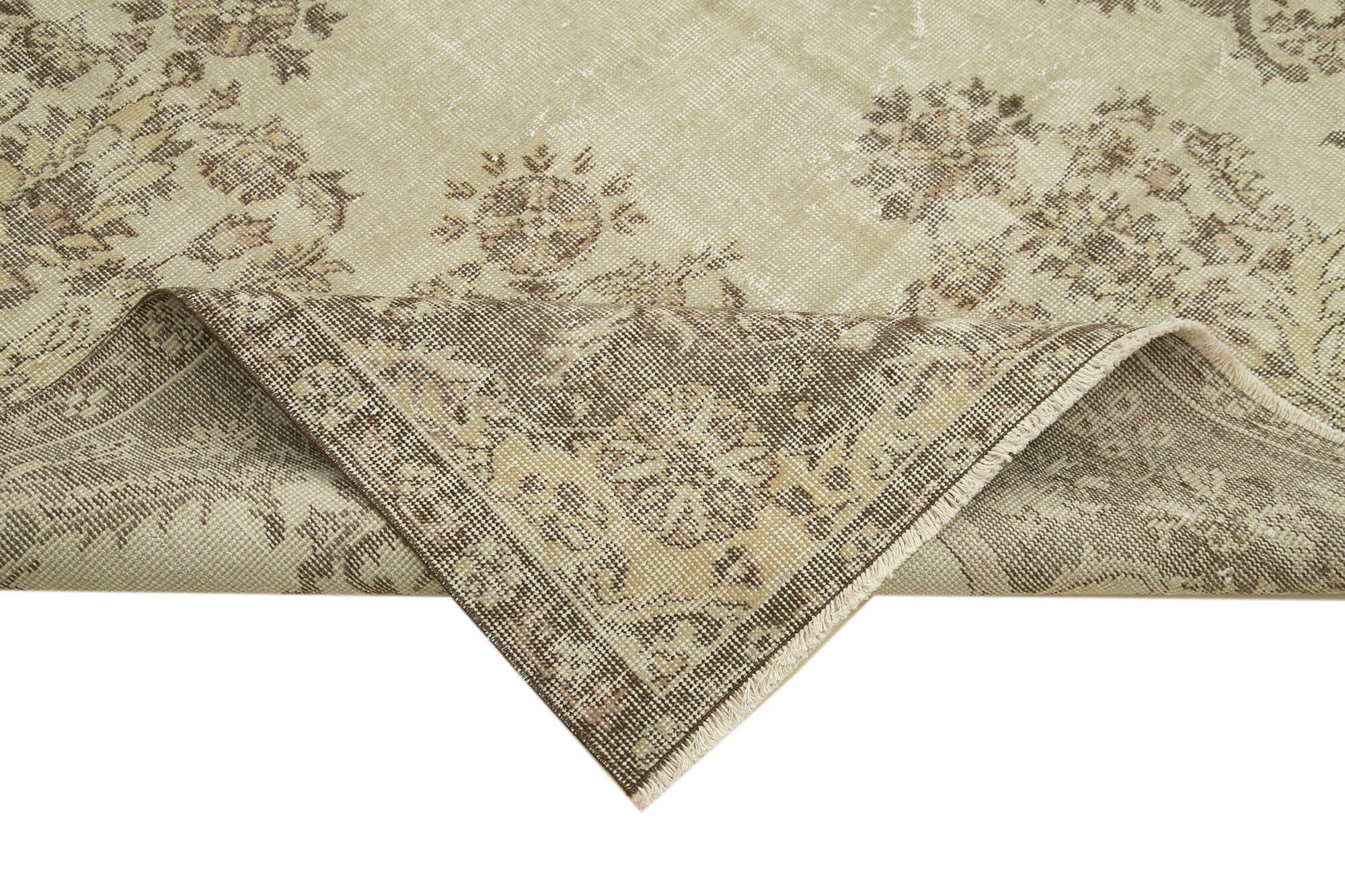 Handmade Wool Area Rug | Traditional Hand Knotted Turkish Wool Rug, Soft Vintage Carpet