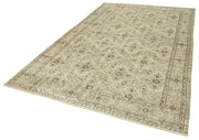 Handmade Wool Area Rug – Vintage Cotton Rug | Turkish Wool Carpet 6'9''x10'10'' Beige