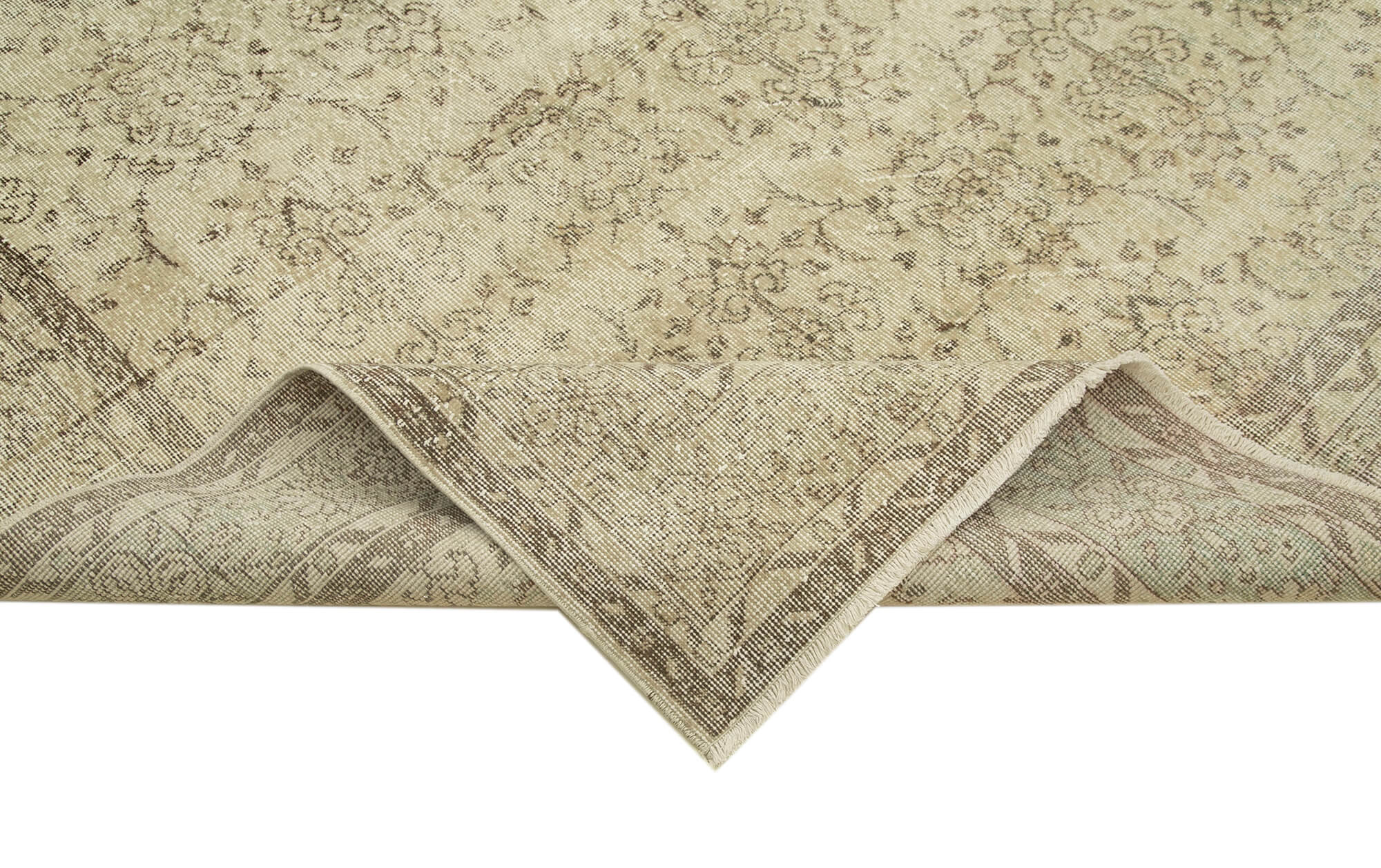 Handmade Wool Area Rug | Traditional Hand Knotted Turkish Wool Rug Beige