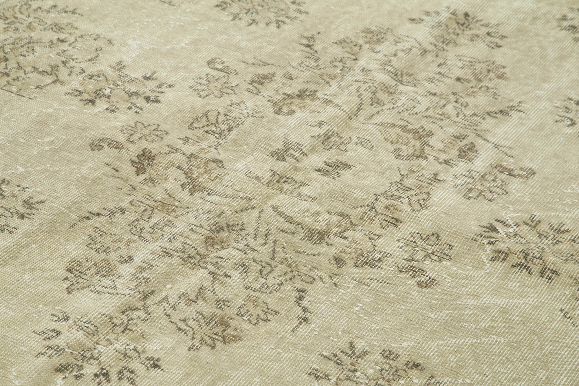 Handmade Wool Area Rug – Vintage Cotton Rug Beige 7'1'' x 10'4'' Durable Soft Carpet