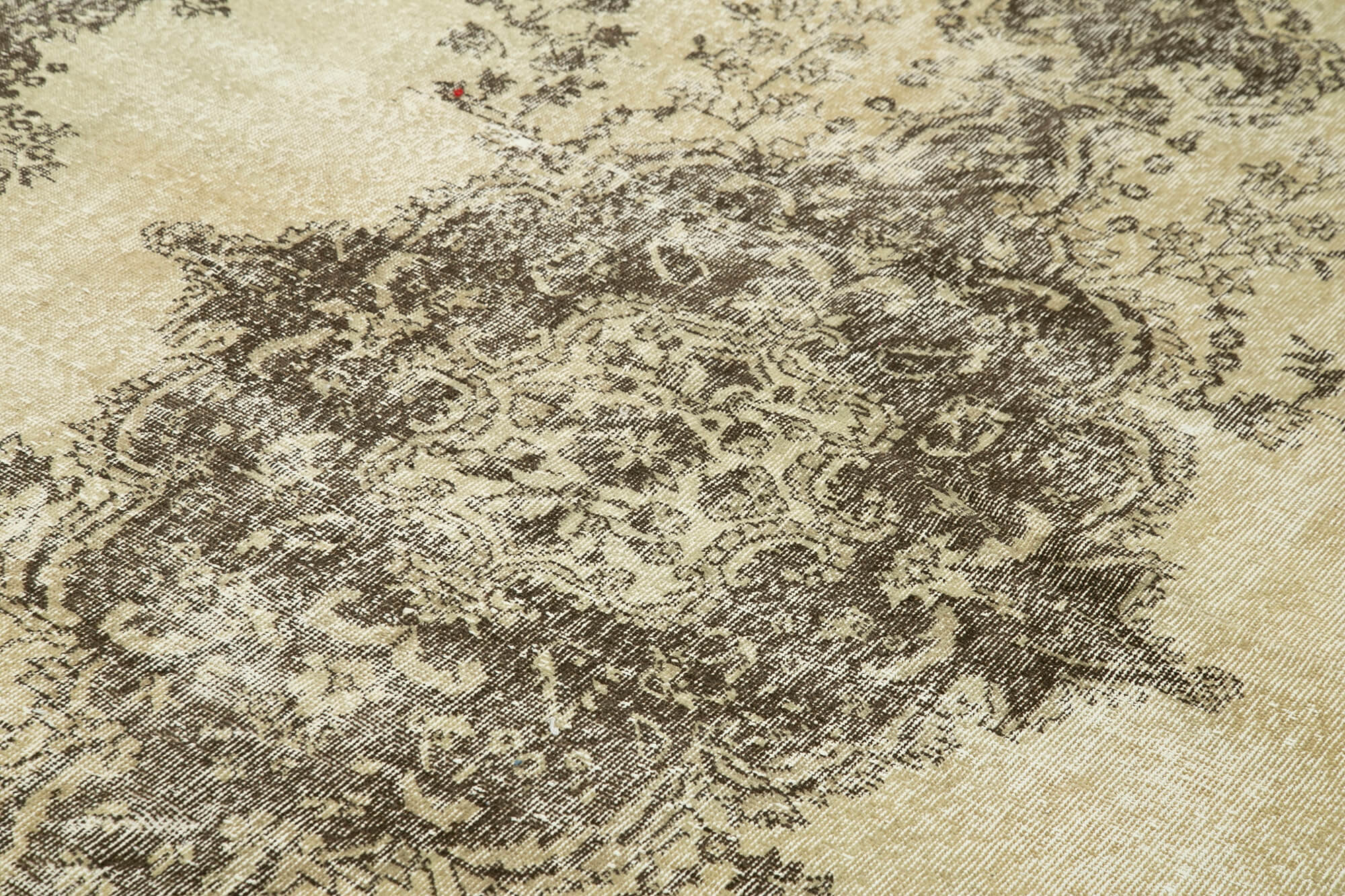 Handmade Wool Area Rug – Vintage Cotton Rug | Beige Traditional Hand Knotted Carpet 6'11''x10'2''