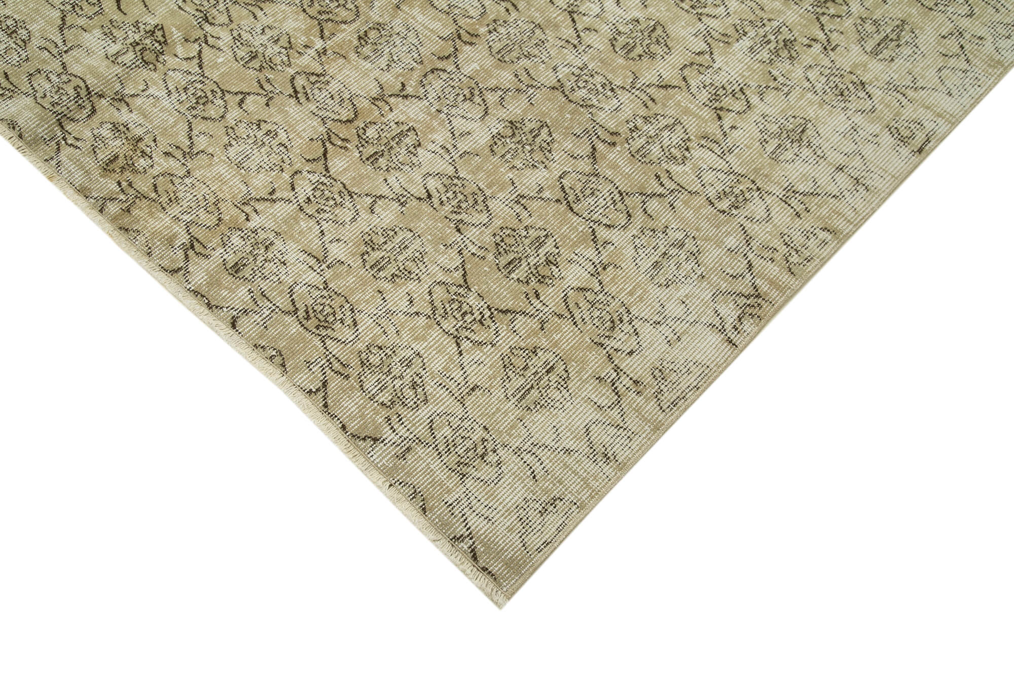 Vintage Wool Area Rug – Handmade Cotton Rug | Turkish Wool Carpet 5'10'' x 9'0''