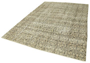Handmade Wool Area Rug – Vintage Cotton Rug | Neutral Beige Turkish Wool Carpet 6'9''x9'9''