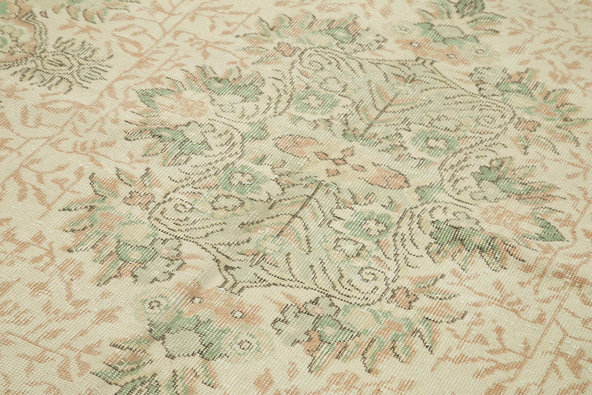 Handmade Wool Area Rug | Turkish Hand Knotted Carpet – Neutral Tone Rugs
