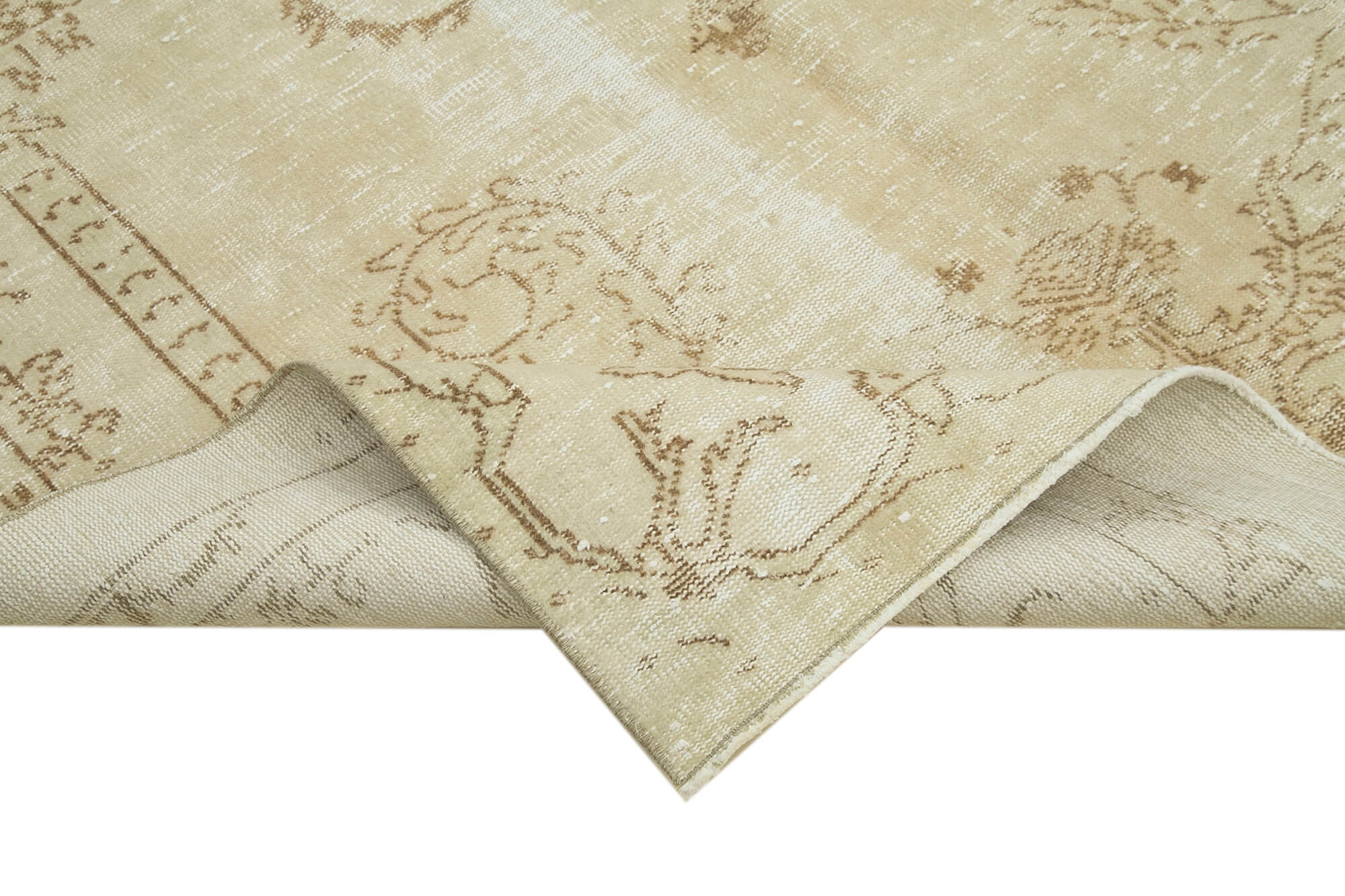 Handmade Wool Area Rug with Classic Woven Design | Durable Wool Carpet Beige