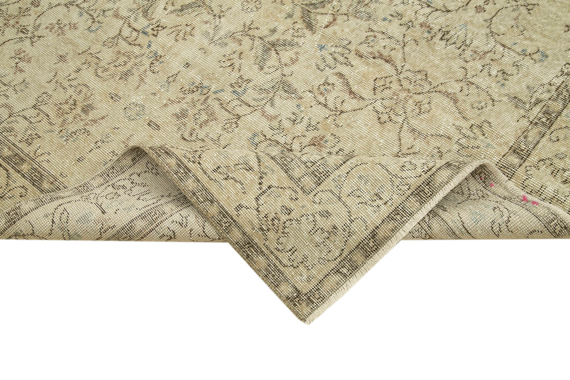 Handmade Wool Area Rug | Traditional Hand Knotted, Classic Living Room Rug, Neutral Color Beige