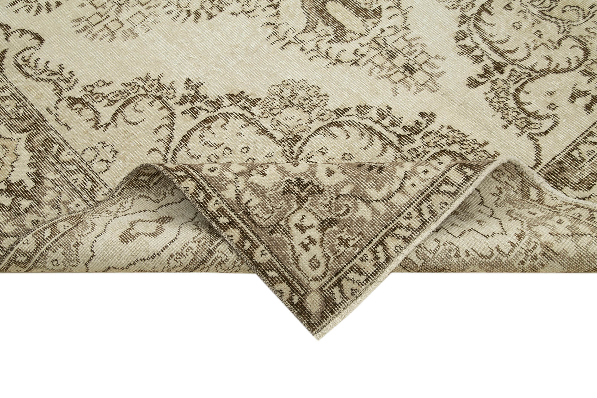 Handmade Wool Area Rug – Durable Wool Carpet with Soft Cotton Weave | Vintage Cotton Rug