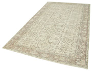 Handmade Wool Area Rug – Vintage Cotton Rug Beige 5'2'' x 8'11'' Classic Turkish Wool