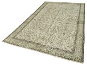 Handmade Wool Area Rug – Vintage Cotton Rug | Beige Wool Carpet, Boho Style