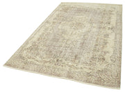Handmade Wool Area Rug – Vintage Cotton Rug Beige 5'6'' x 9'3'' Soft Durable Carpet
