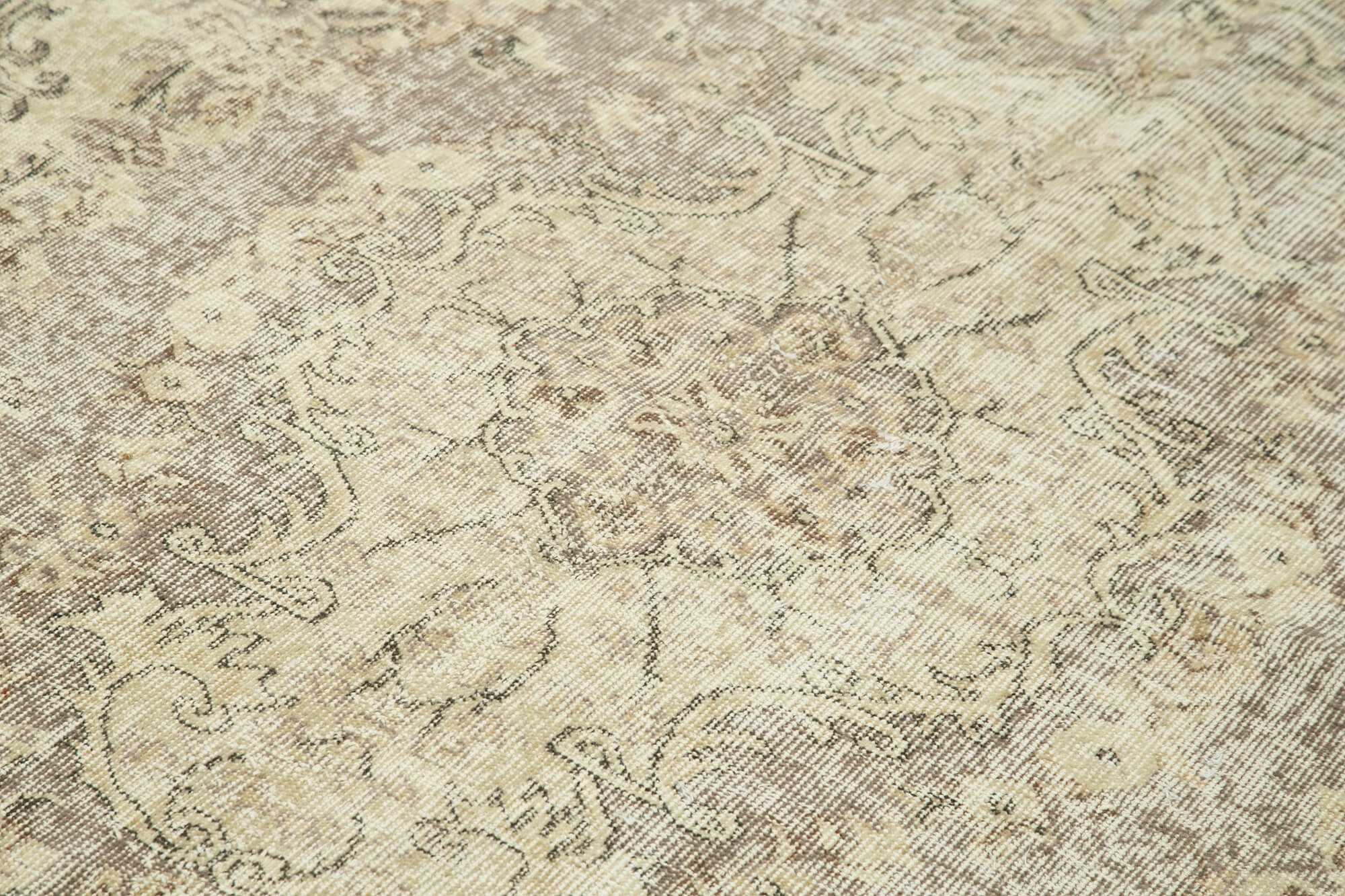 Handmade Wool Area Rug – Vintage Cotton Rug Beige 5'6'' x 9'3'' Soft Durable Carpet