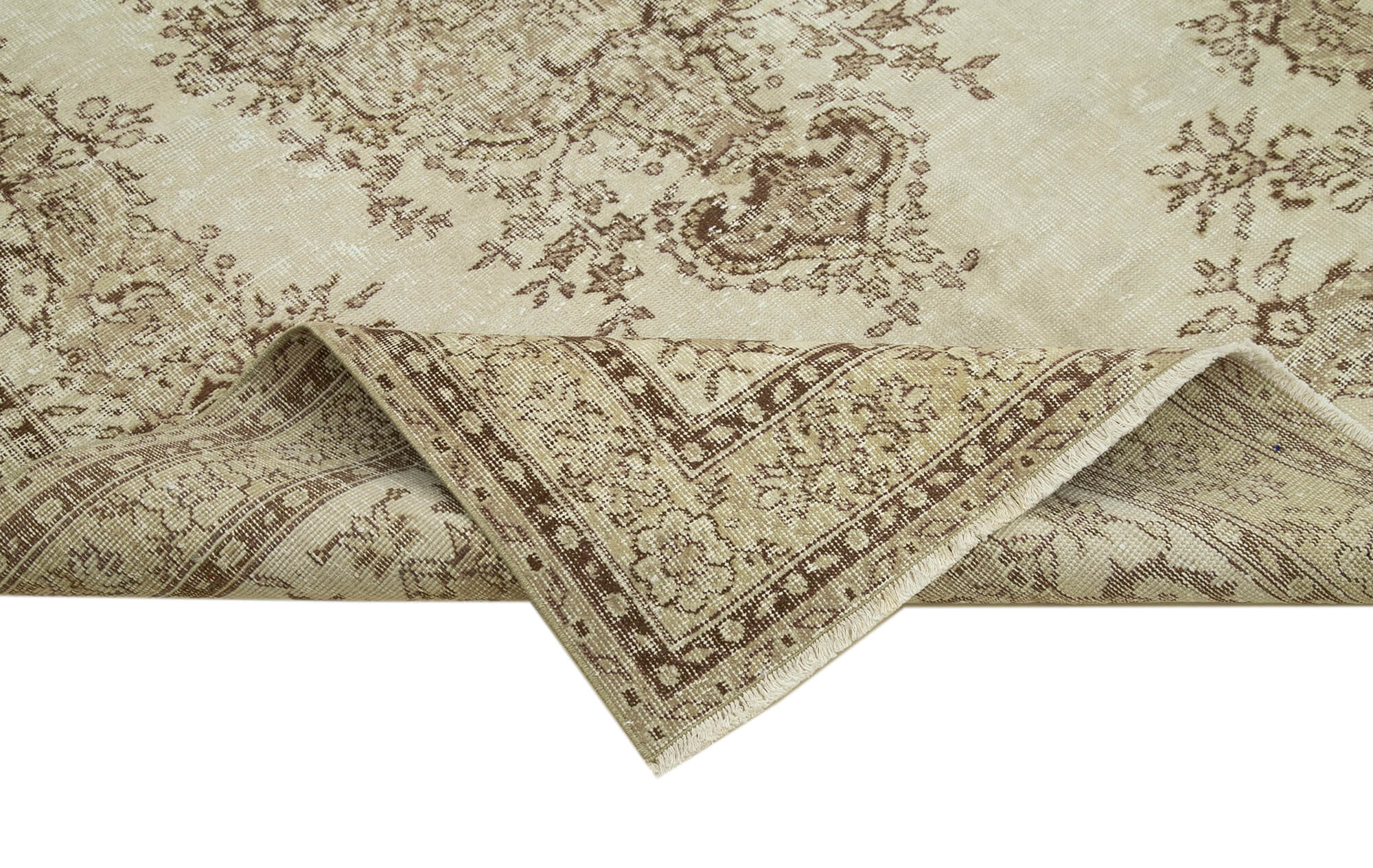 Handmade Wool Area Rug | Traditional Hand Knotted Rug – Durable Cotton Weave, Beige