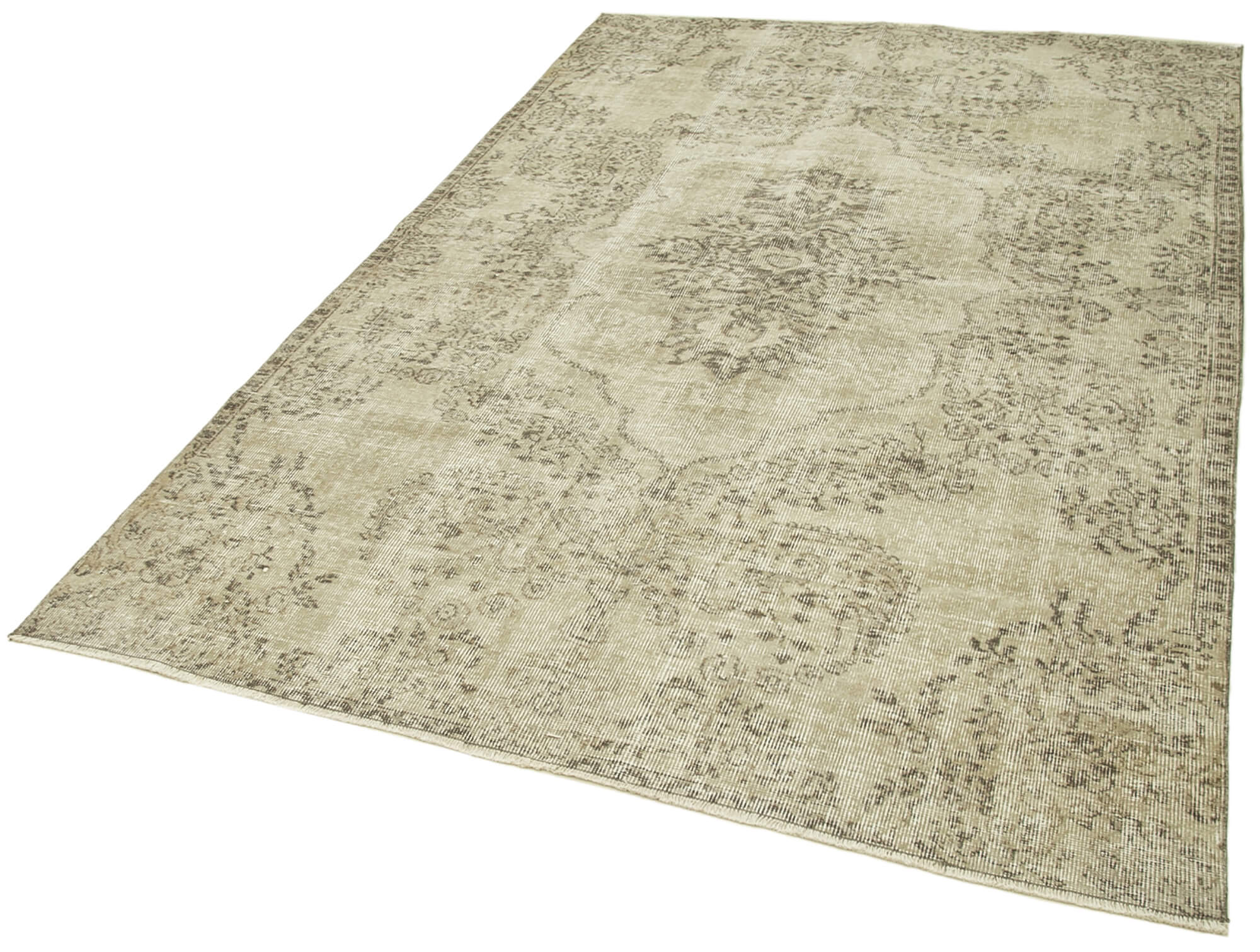 Handmade Wool Area Rug | Durable Cotton Weave, Soft Wool Carpet, Neutral Color Rug
