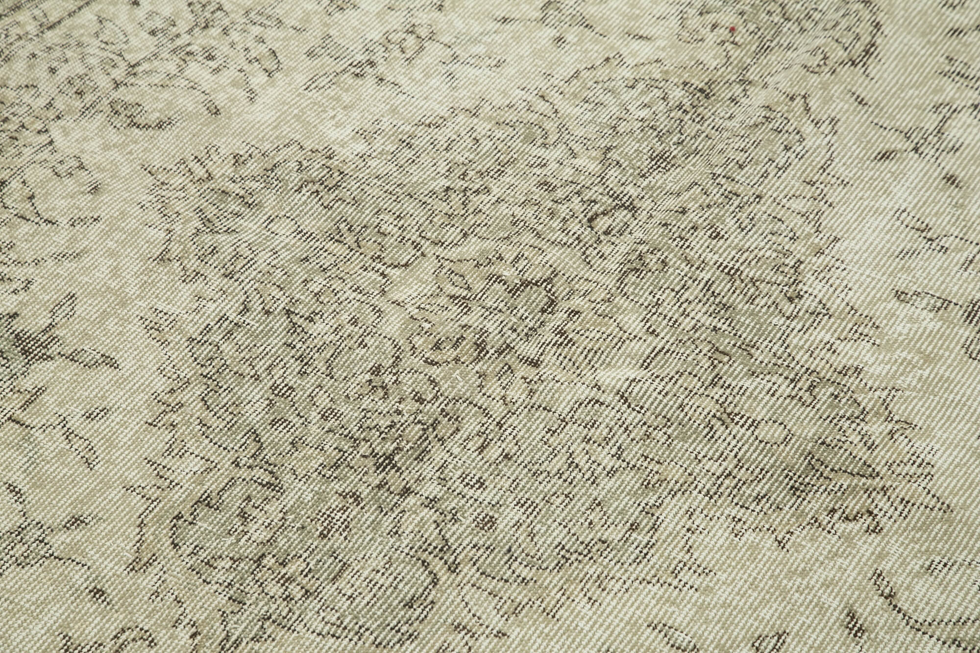 Handmade Wool Area Rug – Vintage Cotton Rug Beige Area Carpet 5'6''x9'0''