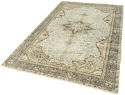 Handmade Wool Area Rug – Vintage Cotton Rug 5'1''x8'2'' | Neutral Beige Classic Living Room Rug