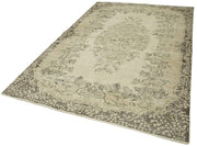 Handmade Wool Area Rug | Durable Cotton Weave, Vintage Turkish Wool Rug 5'10''x9'1''