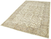 Handmade Vintage Area Rug – Turkish Hand Knotted Cotton Wool Carpet 5'6" x 8'10"