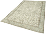 Handmade Vintage Area Rug – Beige Wool Carpet, Turkish Hand Knotted 6'x9'8''