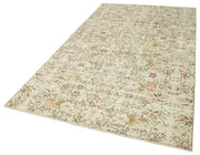 Handmade Wool Area Rug – Vintage Cotton Rug Beige 5'3''x8'11'' Durable Soft Carpet