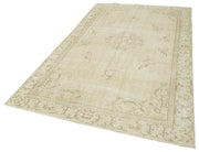 Handmade Wool Area Rug – Vintage Cotton Rug | Neutral Beige Turkish Wool Carpet