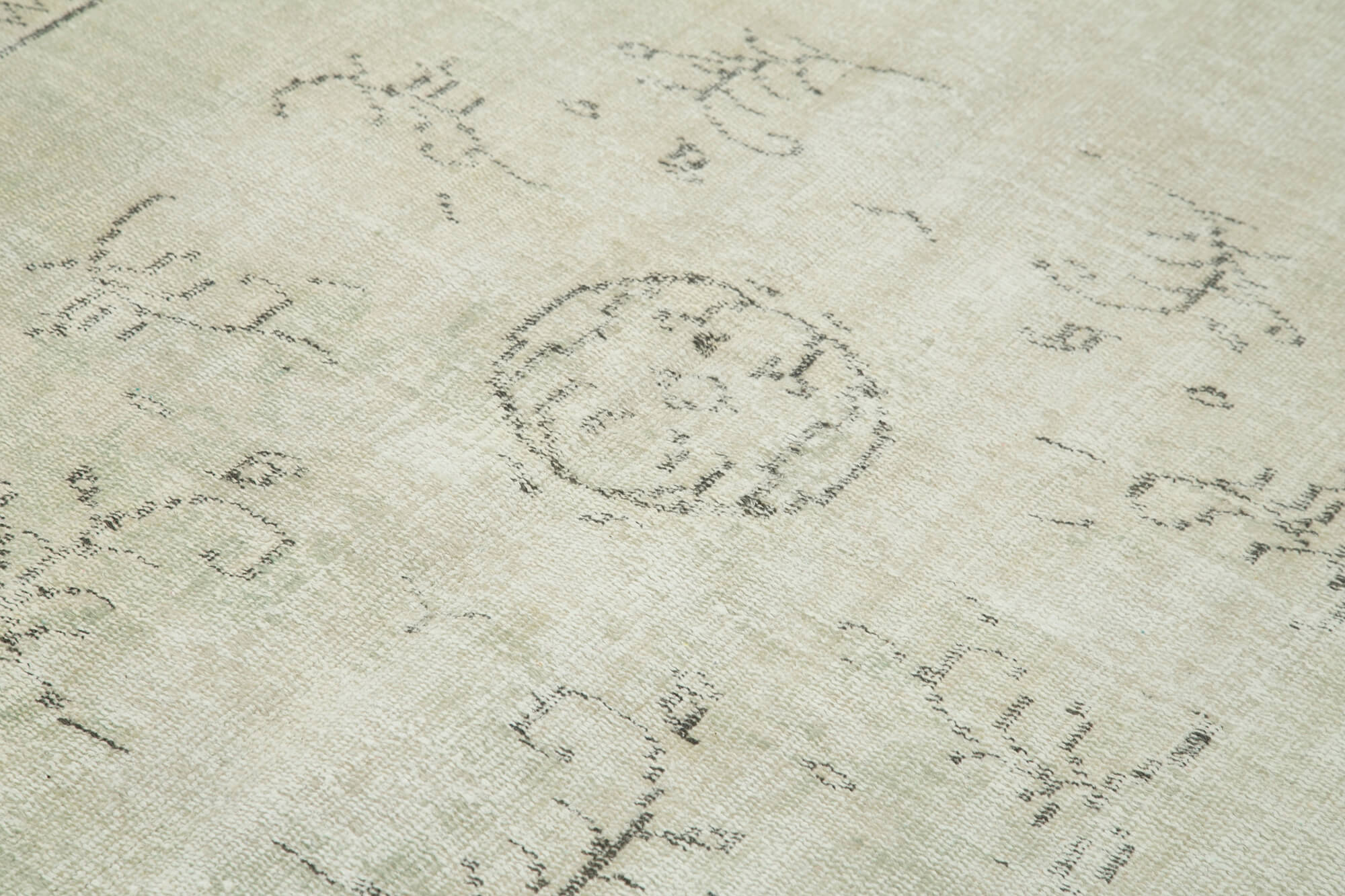 Handmade Wool Area Rug – Vintage Cotton Rug 5'6'' x 8'5'' | Durable Beige Carpet
