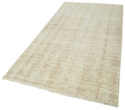 Vintage Handmade Area Rug – Hand Woven Turkish 4x8 Cotton Wool Carpet