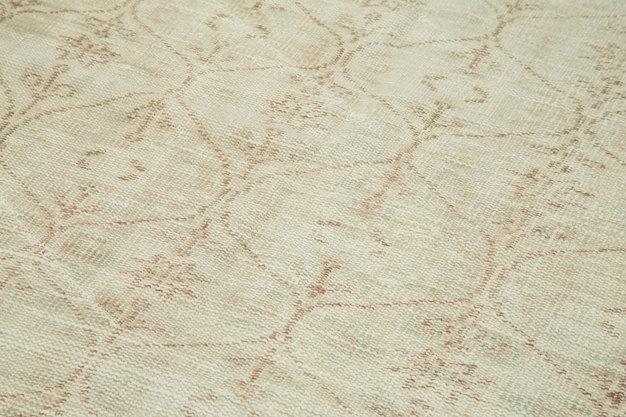 Vintage Handmade Area Rug – Hand Woven Turkish 4x8 Cotton Wool Carpet