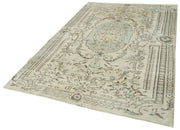 Handmade Wool Area Rug – Vintage Cotton Rug | Neutral Beige Carpet 5'9''x8'8''