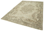 Handmade Wool Area Rug – Vintage Cotton Rug Beige Area Carpet 6'6''x9'6''
