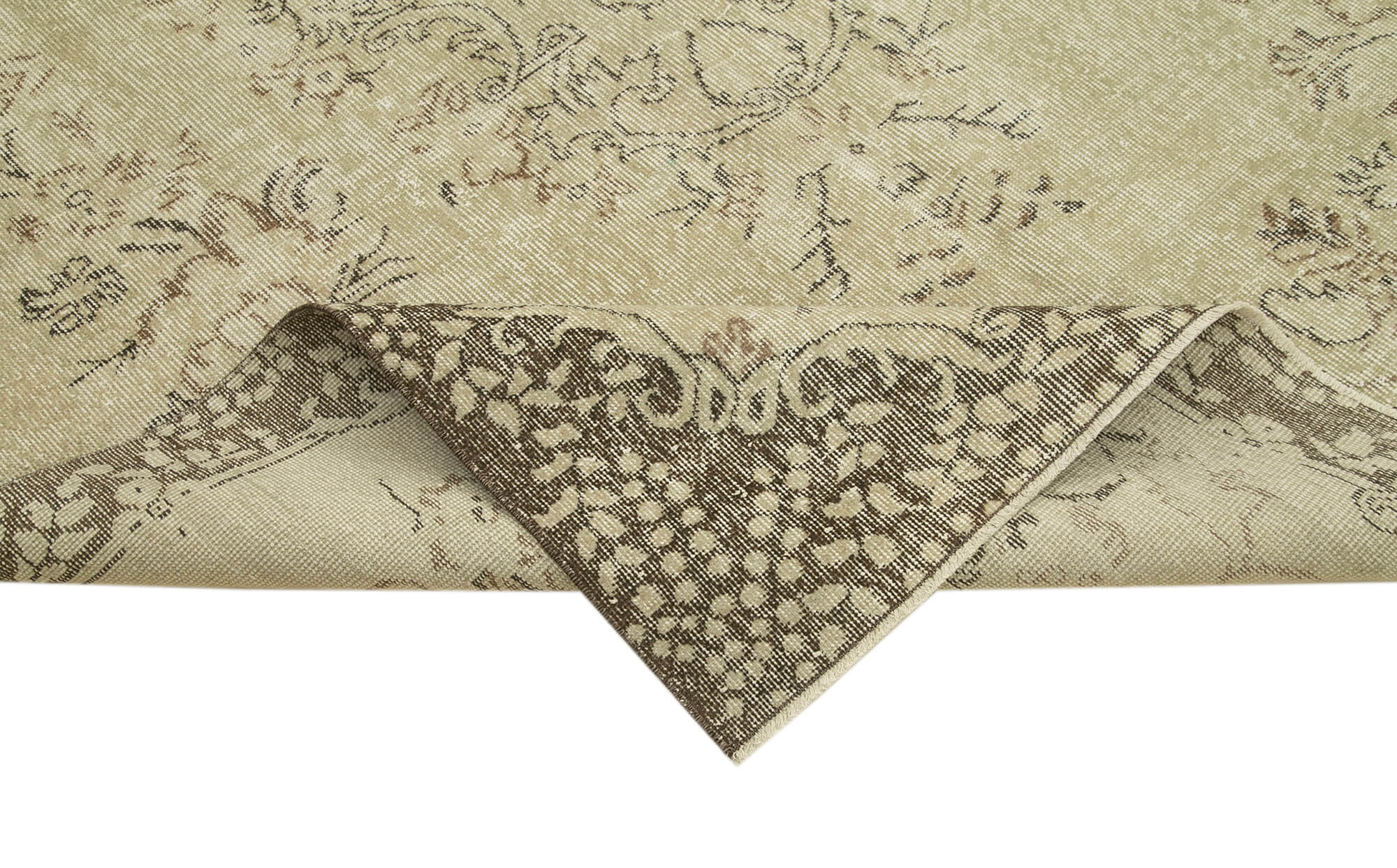 Handmade Wool Area Rug | Traditional Hand Knotted Rug Beige Cotton Carpet