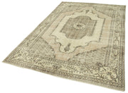 Handmade Wool Area Rug – Vintage Cotton Rug Beige 5'8" x 8'10" Durable Cotton Weave