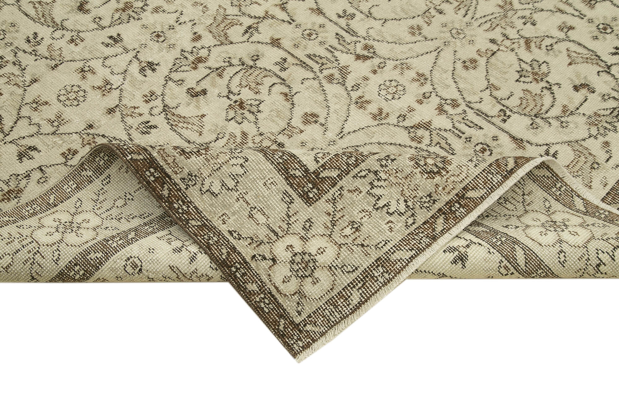 Handmade Wool Area Rug | Traditional Hand Knotted Rug – Beige Area Carpet 5'11" x 9'7"